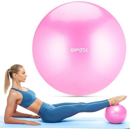 Queenfit Gymtek Ballon de Gymnastique 25 cm pour Pilates, Exercices Fitness et Yoga - Anti-éclatement