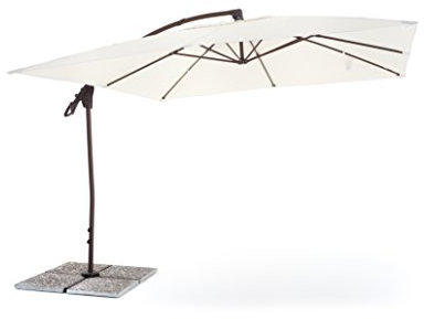 My garden Suitset Ombrellone Retrattile da Giardino, Ecrù, 300 x 300 x 270 cm