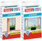 TESA Insect Stop STANDARD Fliegengitter für Türen - 2-tlg mit Klettband - ohne Bohren - Anthrazit, 2 x 65 cm x 220 cm & Insect Stop STANDARD Fliegengitter für Fenster - anthrazit - 130 cm x 150 cm