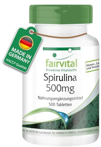 Spirulina 500mg - per 2 mesi - VEGAN - alto dosaggio - 500 compresse - Spirulina platensis - senza additivi