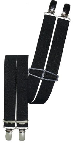 Harrys-Collection Kinder Hosenträger 4 Clips in vielen Farben, Farben:schwarz