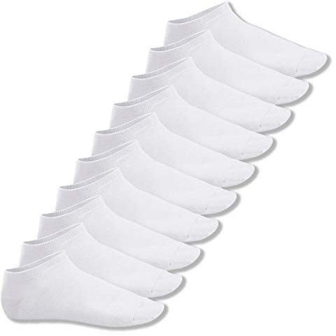 Footstar SNEAK IT! - 10 pares de calcetines tobilleros unisex - Blanco 39-42