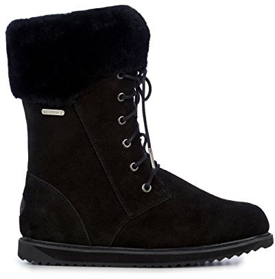 EMU Australia Shoreline Damen Stiefel aus Schaffell, Schwarz (schwarz), 38 EU