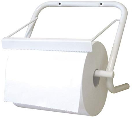 TATA LINDA Portarotolo da Muro con Tagliacarta, Resistente Struttura Tubolare in Acciaio Verniciato, Ideale in Cucina, Garage, Palestra