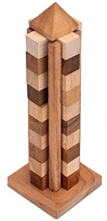 LOGOPLAY Sky Tower – Grattacielo – Puzzle 3D – Gioco di pensiero – Gioco di pazienza – Gioco di logica in legno