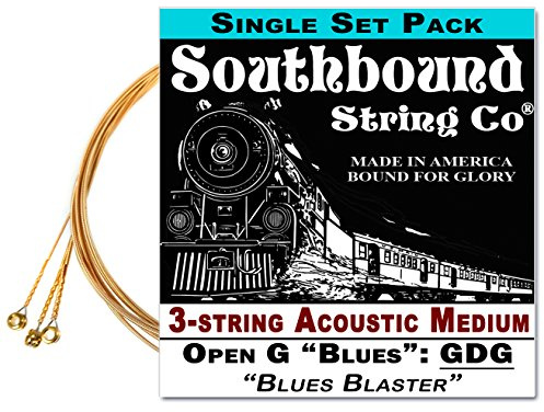 Acoustic Medium 3-String Cigar Box Guitar Strings - Low Open G (GDG)