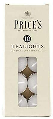 Prices Tealights Box White X10