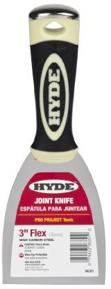 Hyde Carbon Steel 3-Inch Flexible Joint Knife, Patent-Pending Design overmold ABS Handles, for Construction and Repair Projects