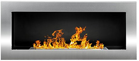 90 cm Gel- und Ethanol - Kamin EDELSTAHL gelkamin ethanolkamin bioethanol