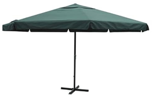 vidaXL Sonnenschirm Alu 500 cm Grün Ampelschirm Marktschirm Strandschirm Schirm