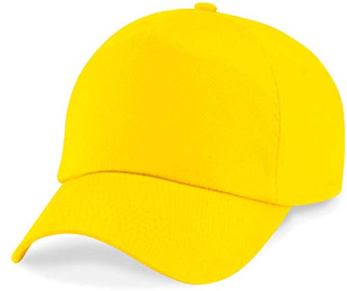 Shirtinstyle Basecap Cap 5 Panel Cap Verschluss Klettverschluss Größe Unisex, Farbe hellgelb