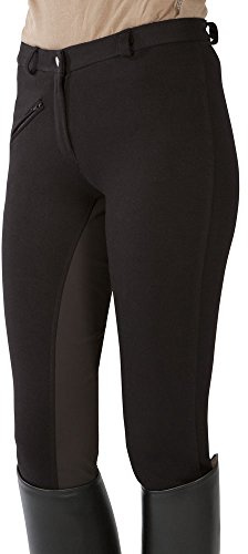 PFIFF 101197 Pantalones de equitación, Extra Largos, Ribete Completo de Piel sintética, para niños, 116-176