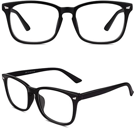 CN92 Klassische Nerdbrille rund Keyhole 40er 50er Jahre Pantobrille Vintage Look clear lens, A Matte Schwarz, 53