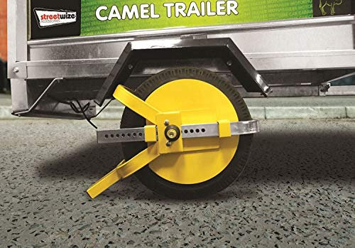 Tooltime Streetwize SWWL4 Wheel Clamps - Full Face -8-10 Yellow & Black Metal Trailer Locks