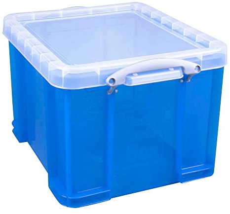 Really Useful Box 35B, Box with a lid, Holds 35 litres, Blue