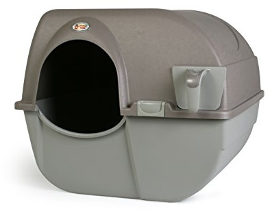 Omega Paw Roll 'n Clean Self Cleaning Litter Box, Brown, Large