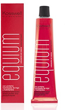KOSSWELL PROFESSIONAL - Tinte Pelo Equium 6.1 Rubio Oscuro Ceniza, 60ml, Coloración Permanente en Crema, con Proteína de Trigo Hidrolizada, Cobertura Total, Brillo y Color Intenso