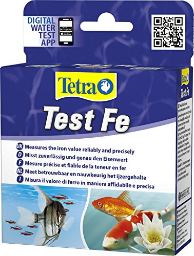 Tetra Test Fe (Eisen) - Wassertest für Süßwasser-Aquarien und Gartenteiche, misst zuverlässig und genau den Eisenwert, 10ml Flasche