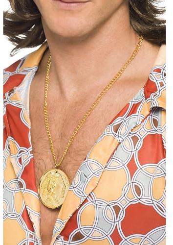 Smiffys Gold Metal Medallion on Chain