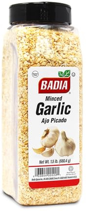 Badia Garlic Minced, 1.5 Pound - All-Natural, Non-GMO, Dehydrated Garlic Seasoning