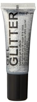 Gel Glitter Silver. Sparkling Glitter for your face & body with fine nib applicator