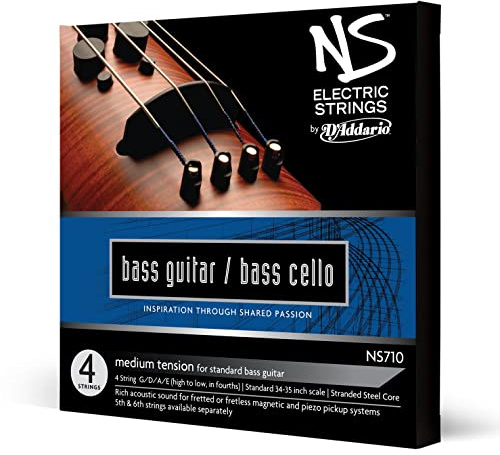 D'Addario NS Electric 4/4 Scale Medium Tension Bass/Cello String Set