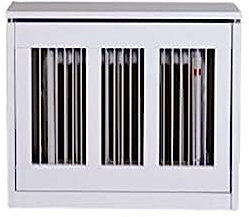 TopKit Cache radiateur Cristian 3091 de 90 cm de large avec plinthe entre les tiges, dimensions (18x84x90cm) haute Qualité, couleur Blanc