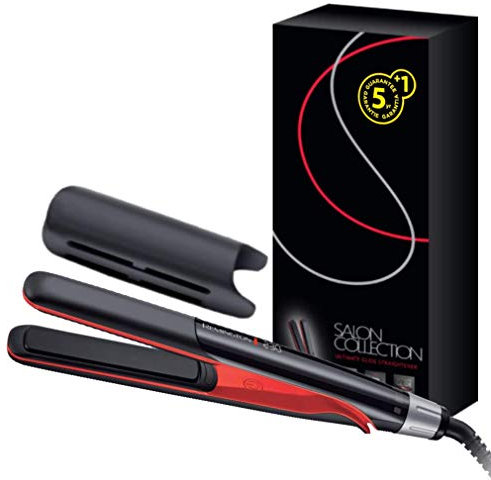 Remington Plancha de Pelo Salon Collection, Sistema de Calentamiento Doble, Placas Flotantes Extralargas, Resultados Profesionales, Cerámica Avanzada, 5 Temperaturas hasta 230°C, Digital, S9700
