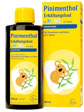Pinimenthol Erkältungsbad Kinder | 190 ml | Badezusatz für Kinder mit Eucalyptusöl - lindert Husten & Erkältungsbeschwerden | befreit die Atemwege bei Erkältung | ab 2 Jahren