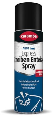 Caramba Express Scheiben Enteiser Spray, Eisentfernerspray für Autoscheiben im Winter, Antifrost und Klarsicht, Antibeschlag, ohne Kratzen, 500 ml