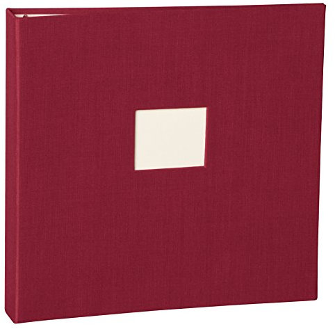 Semikolon 353346 Foto- & Gästebuch 17-Ring – 24,7 x 24 cm - Ohne Inhalt - Spiralfotobuch – burgundy dunkel-rot