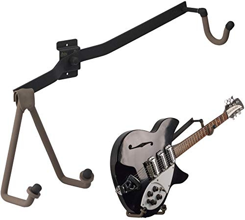 String Swing CC151-LPN-FW Horizontal Low-Profile Narrow-Body Guitar Holder for Flat Wall Mount - 1 Piece Unit