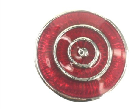 Creative-Beads Click-it Button, Charm, Druckknopf, Kreise 18mm, f. Armbänder, Gürtel etc., rot