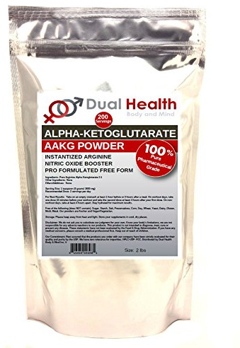 Pure AAKG (2 lb) L-Arginine Alpha-Ketoglutarate Powder Bulk Supplements