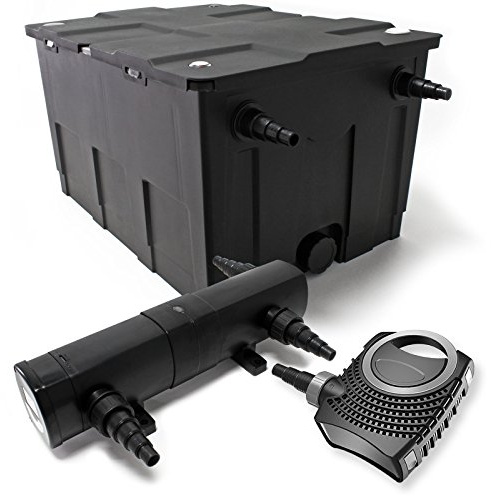 Set: Filtro bio per laghetto 60000l con Chiarificatore UVC 36W Pompa 80W