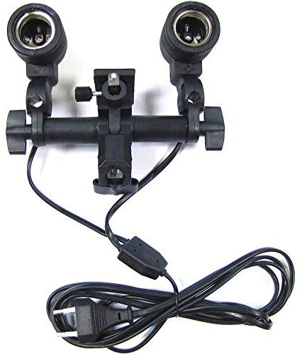Cablematic - Rótula de paraguas con 2 roscas E27 para lámpara o flash