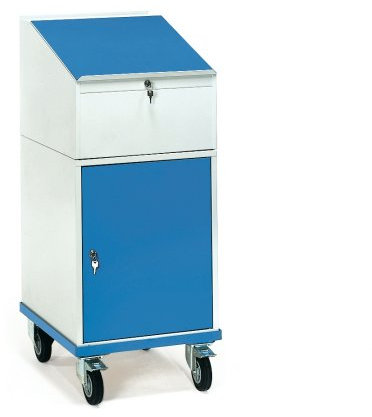 Fetra Transportgeräte bbmb448 Gestell Arbeit mit 1 Schrank, 125 mm Rollen Durchmesser, 650 mm Länge x 550 mm breit x 1200 mm hoch