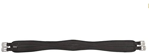 ANTI-CHAFE CONTOUR GIRTH HORSE TACK SADDLE STRAP [BLACK] [56]