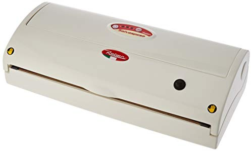 Reber 9340 N Apparecchio per Confezionamento Sottovuoto Automatico Salvaspesa, 830Mb, 18Lt/Min, 180W, Bianco