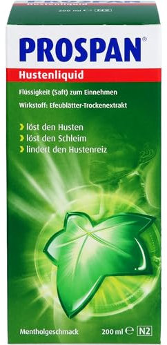 Prospan® Hustenliquid (200ml) – Hustensaft für Erwachsene – gesteigertes Wirkempfinden dank erfrischendem Mentholgeschmack – lindert Husten & bekämpft Symptome – stark gegen Husten & Bronchitis