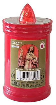 Luxi - Votivo Elettrico Perpetuo, Baterie Incluse - 1 Confezione