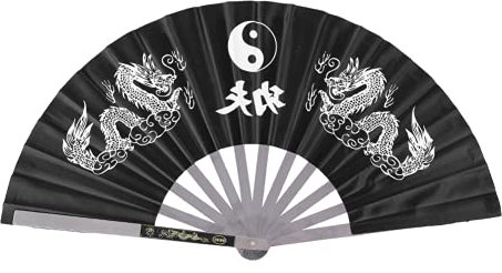 Tai Chi Kung Fu Schwatz aus rostfreiem Stahl - Tai Chi Fan fuer Kampfkunst Tanz Training