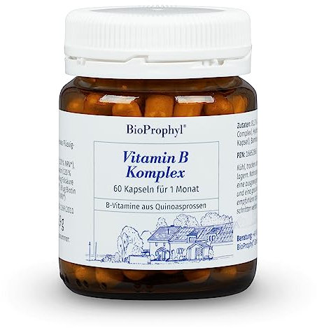 BioProphyl® Vitamin B Komplex mit 8 B-Vitaminen aus Quinoasprossen - 120% NRV - 100% natürlich - 60 pflanzliche Kapseln als Monatspackung