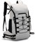 free knight 40L Wasserdichter Ultraleichter Outdoor-Sport Rucksack Wanderrucksack Trekkingrucksack für Klettern, Camping, Radfahren (Hellgrau + wasserdichter Regenschutz)