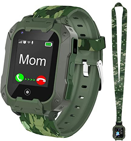 4G Smartwatch Telefon für Kinder, Mingfuxin Wasserdicht Kinder Smart Watch WiFi LBS GPS Tracker mit Voice Chat Video Calls SOS Armbanduhr für 3-16 Jahre alt Jungen Mädchen Geburtstags Geschenke