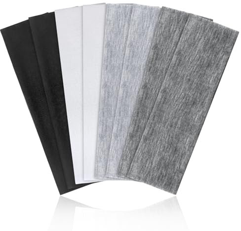 AWUMBUK Stirnband Damen Sport, 8 Pack Haarband Schwarz Haarbänder Damen Herren Antirutsch Stirnbänder Elastisch Headband Unisex Hair Band Sport Yoga Workout Laufen Fitness Gym Haarschmuck huise