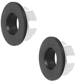 Lokatall Anello di Troppopieno per Lavello da Cucina e Bagno, 4 pezzi di Copertura Rotonda per Tappo di Scarico Troppopieno Inserto Nel foro di Ricambio per Lavello, 30 mm (Nero)