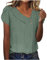 Regalos Dia de la Madres Camiseta Termica Mujer Cuello Pico Blusa Blanca Mujer Verano Americana Mujer Casual Camiseta Blanca Mujer Manga Corta Camiseta Blanca Niña Tops Mujer Verano Rebajas