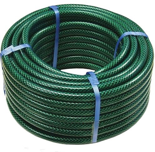 Hampton & Stewart 15m 30m 50m Garden Hose Pipe Reel Reinforced Outdoor Hosepipe UK (50M)