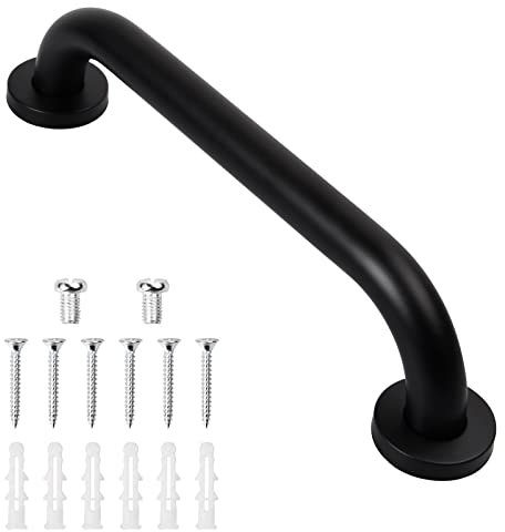 Barra de Seguridad de Acero Inoxidable 30CM, Agarrador de Ducha para Personas Mayores y Discapacitados, Asidero de Pared Antideslizante para Baño y Bañera, Agarraderas Baño para Mayores (Plata)